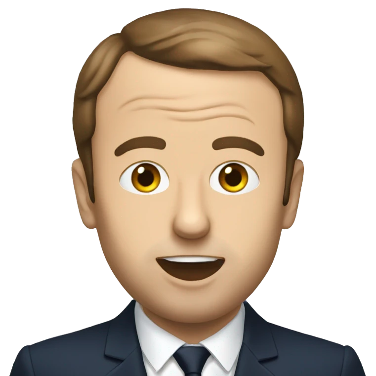 Macron qui mange emoji