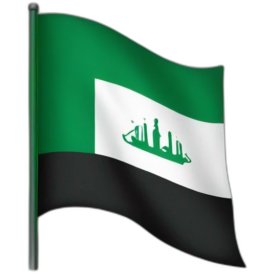 Saudi flag in dark emoji
