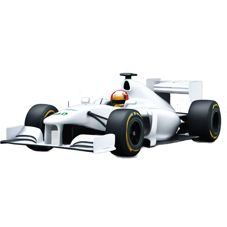 white formula one car emoji