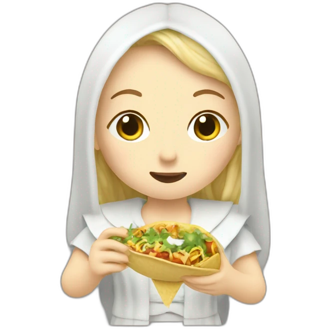 galadriel eating a taco emoji