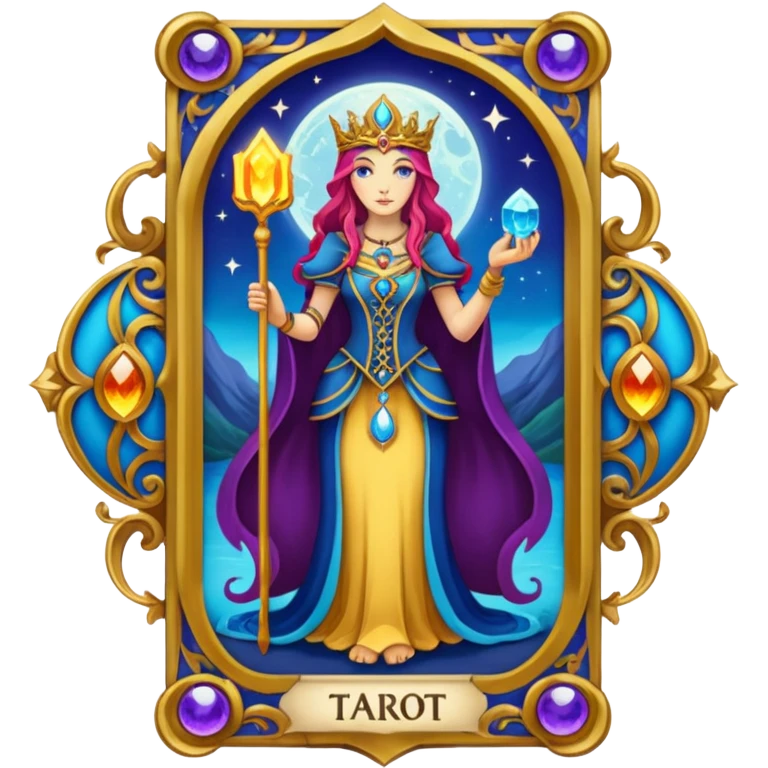fantasy magic tarot card low poly emoji