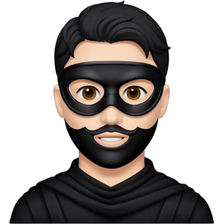 a man with a black mask  emoji