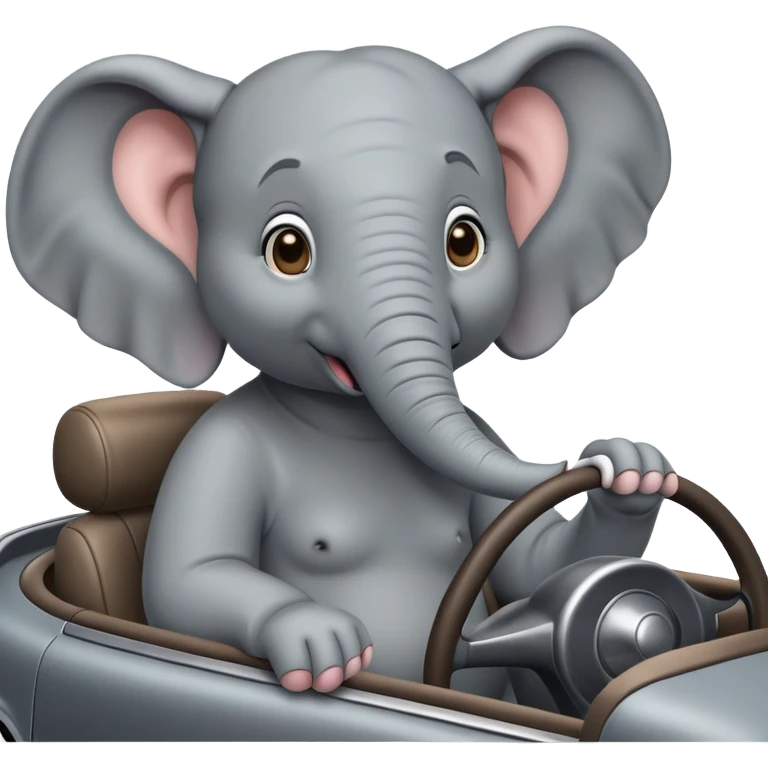 Elephant driving a car  emoji