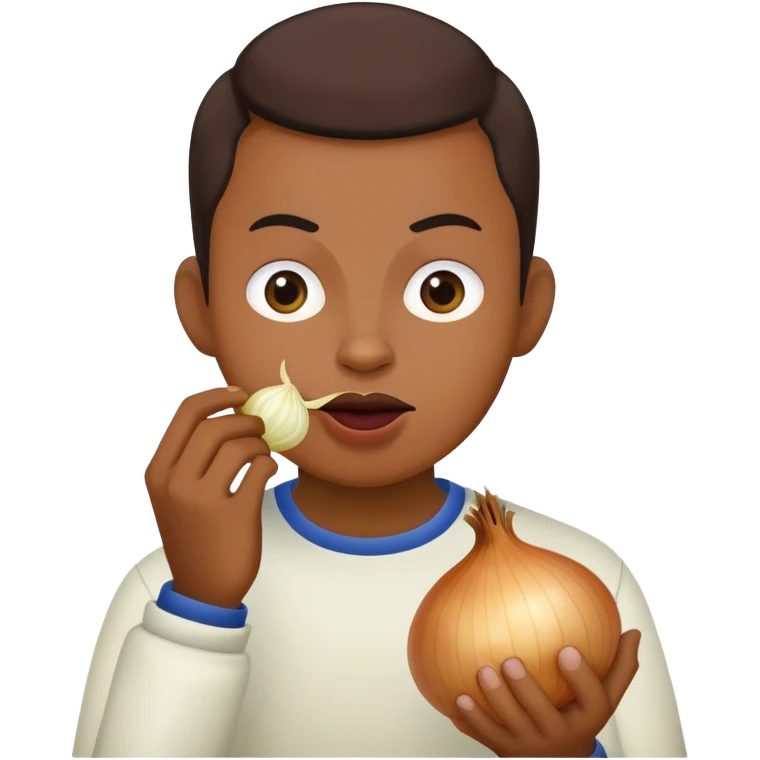 Eating onion emoji