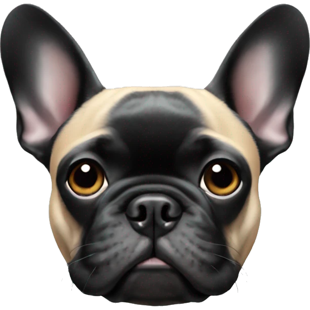 Black French bulldog emoji