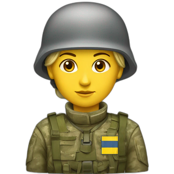 ukranian soldier woman emoji