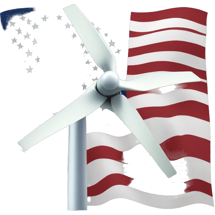 wind generator usa flag emoji