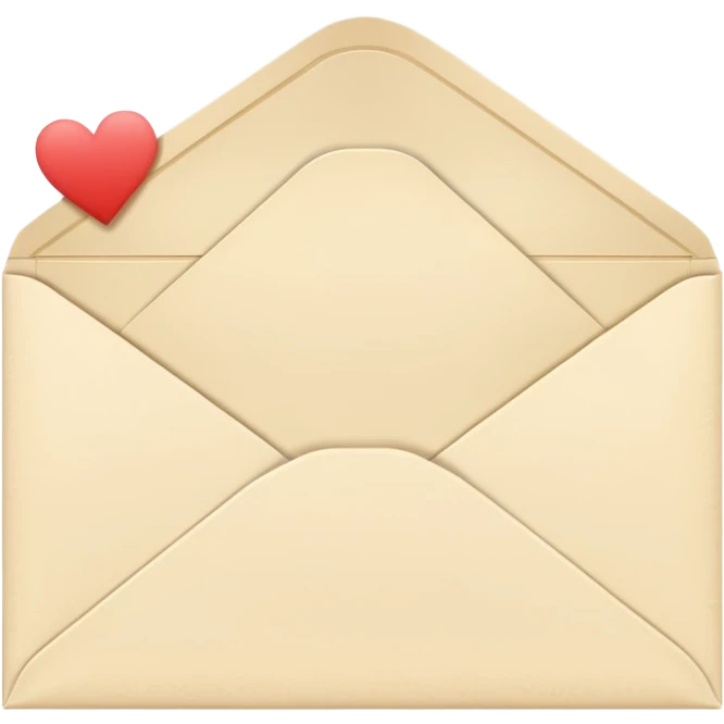 Cream-colored romantic Letter Envelope  emoji