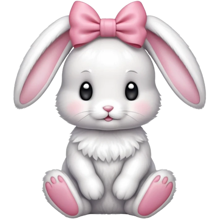 Bunny with a bow emoji
