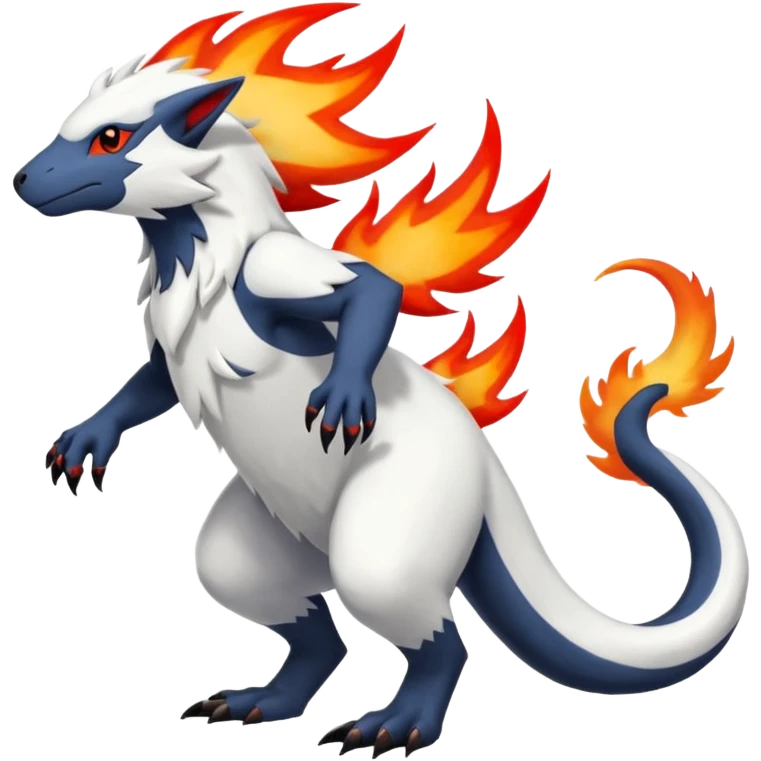 Absol-Typloshion-Salandit-Zangoose-Fusion (full body) emoji