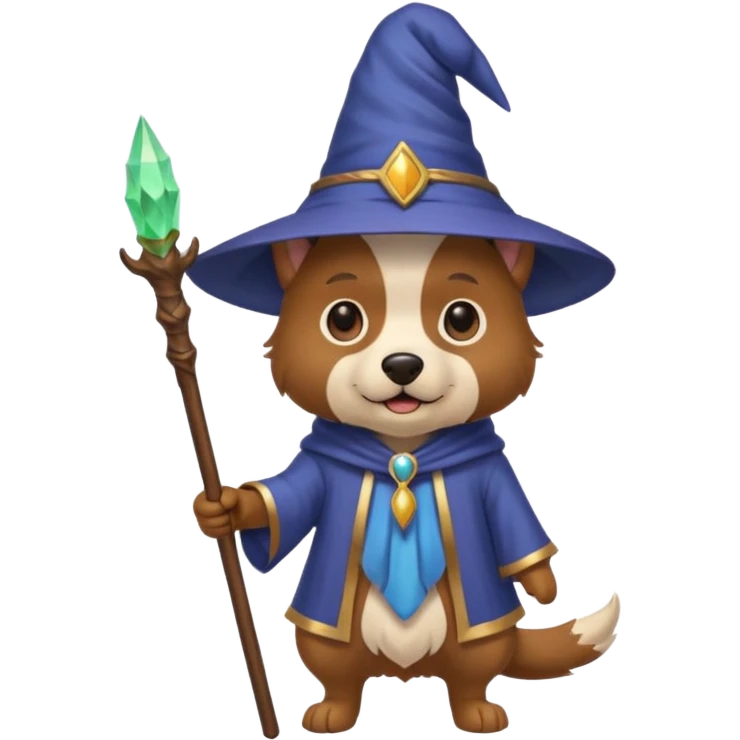 Dog wizard emoji