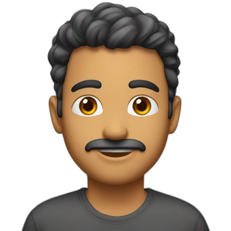 رجل شعره كالاندومي ووجهه مثلث ويرتدي نضارة  emoji