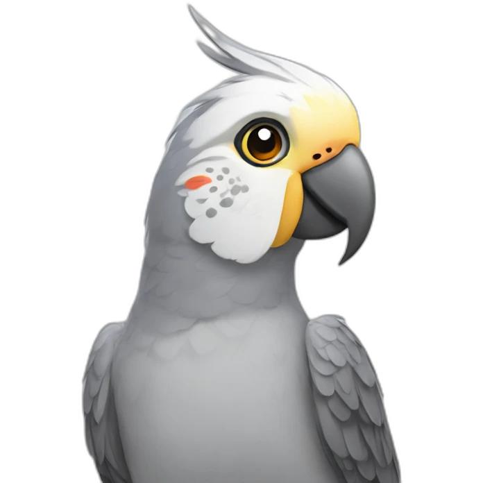 Grey cockatiel emoji