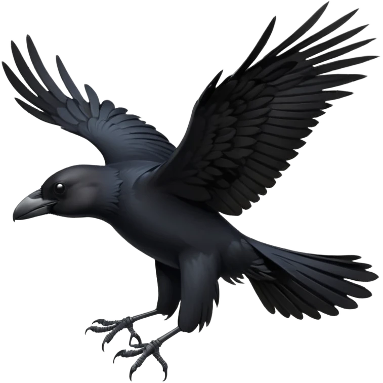 a crow starting to take off emoji