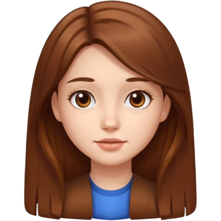 a girl with square face emoji