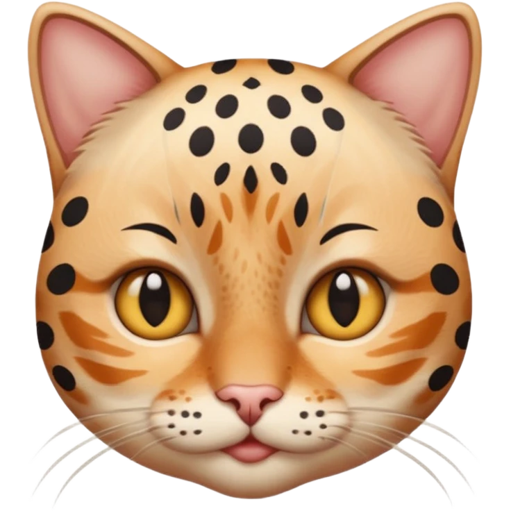 polka dots human body and cat face emoji