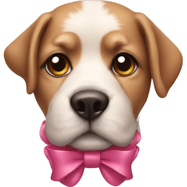 Dog with bows emoji