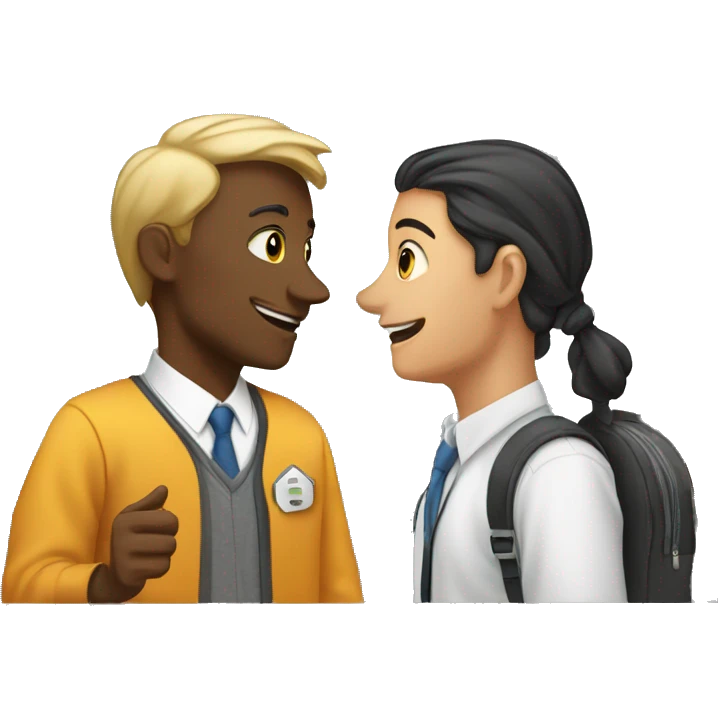 metor and student meeting emoji