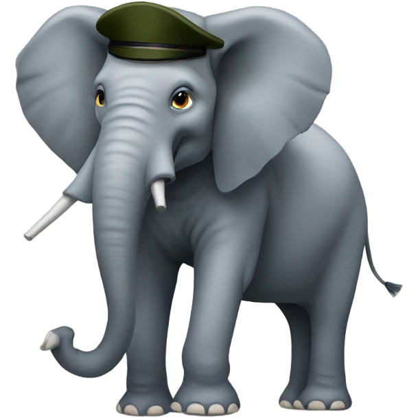 elephant in military emoji