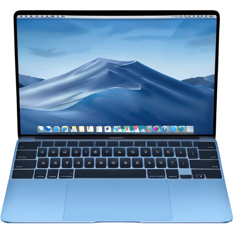 MacBook Air M4 in subltle sky blue emoji