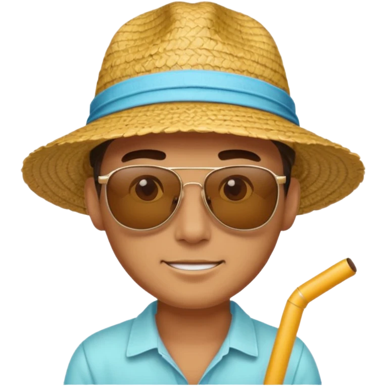 man summer hat emoji
