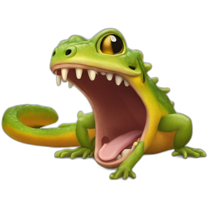 Salamandra sacando la lengua emoji