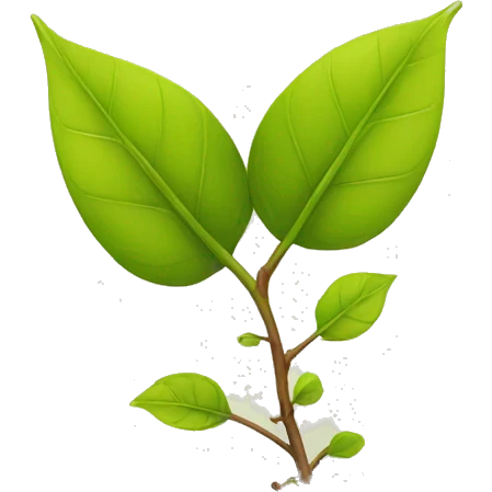 a twig sprouting new leaves emoji