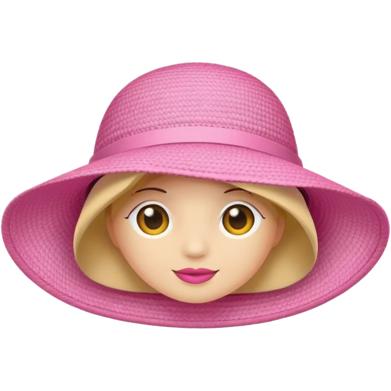 pink sunhat emoji