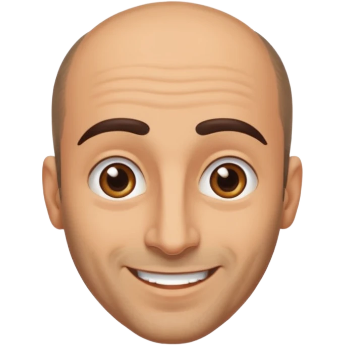 middle eastern balding man with thick eyebrows emoji