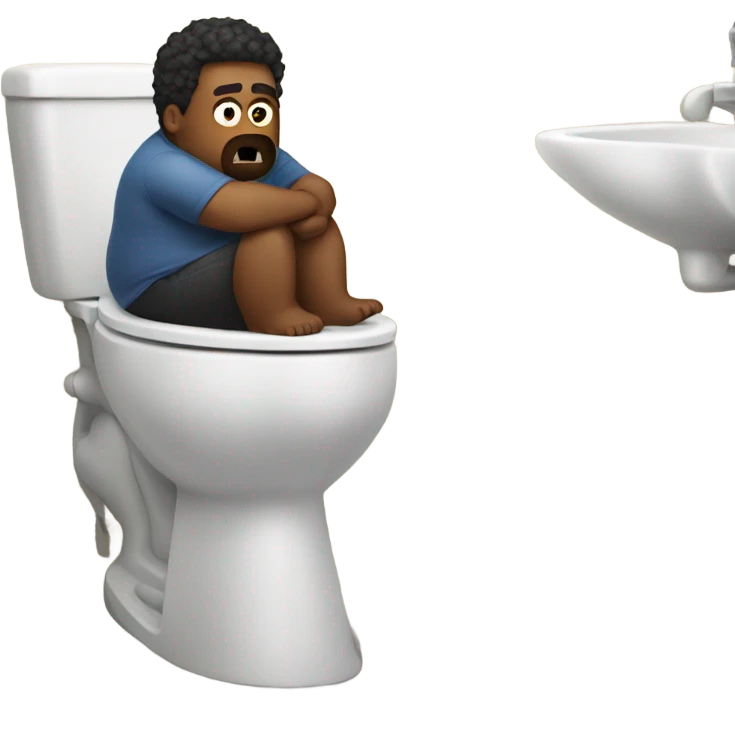 Remove nsfw fat dude on the toilet struggling emoji