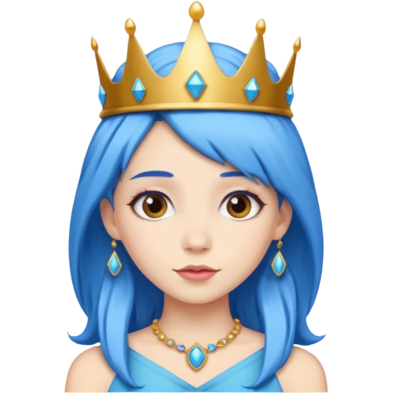 blue haired princess emoji
