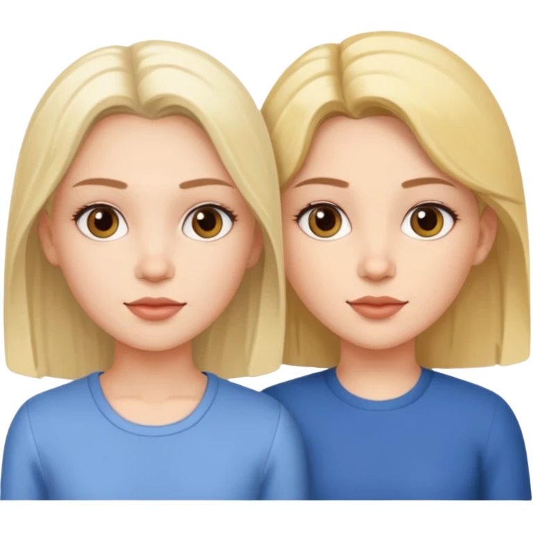 two sisters – Sonya and Taya (there is a general similarity, but they look different) emoji