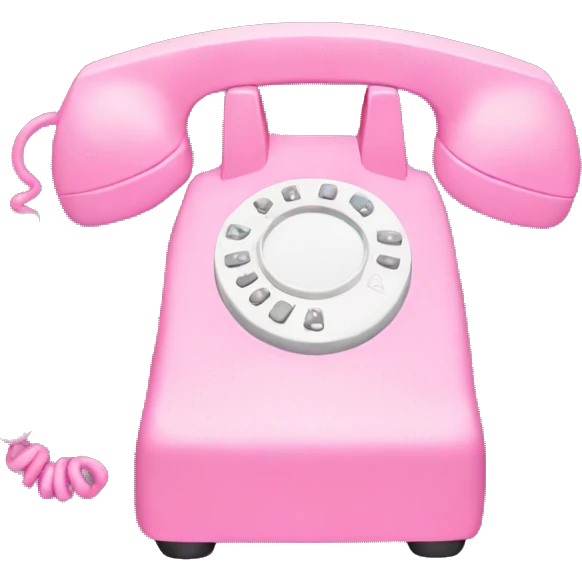 Pink phone emoji