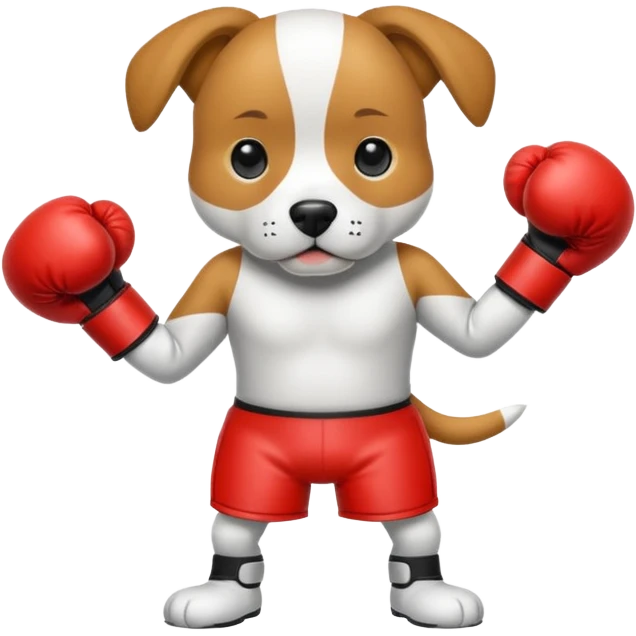 dog with boxing gloves full body emoji
