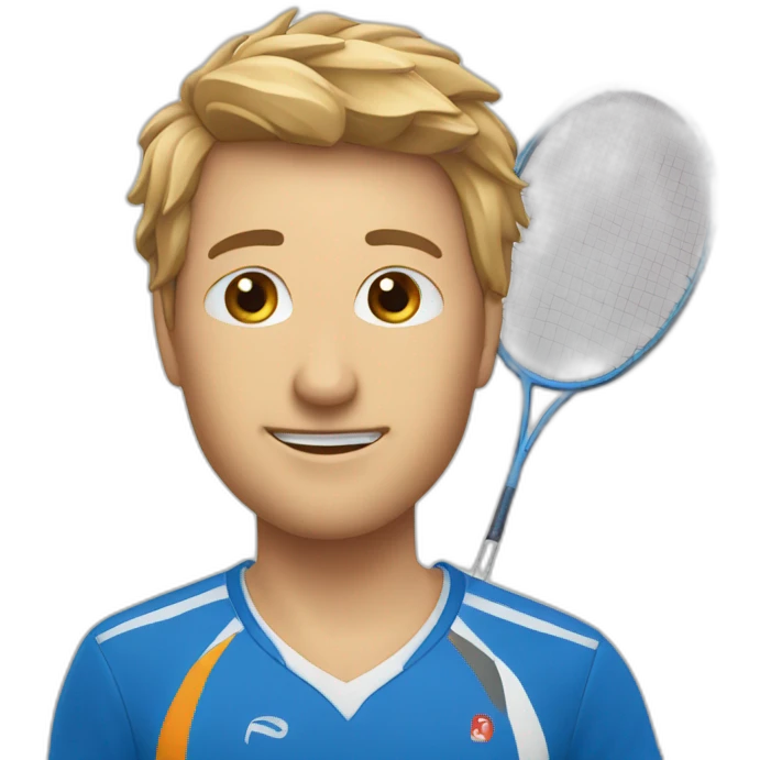 Badminton et coeur emoji
