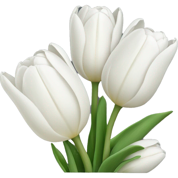 white tulips emoji