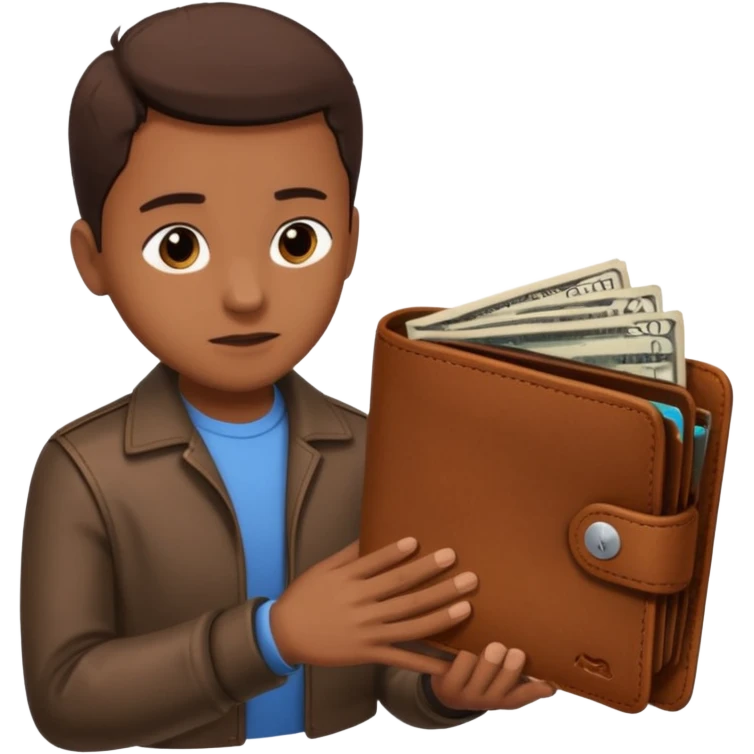 Billetera encontrada en el piso con personas al rededor emoji