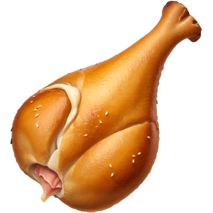 cute cooked chickenleg emoji