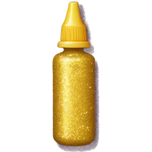 Glitter glue emoji