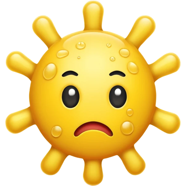 yellow microbe germ icon emoji