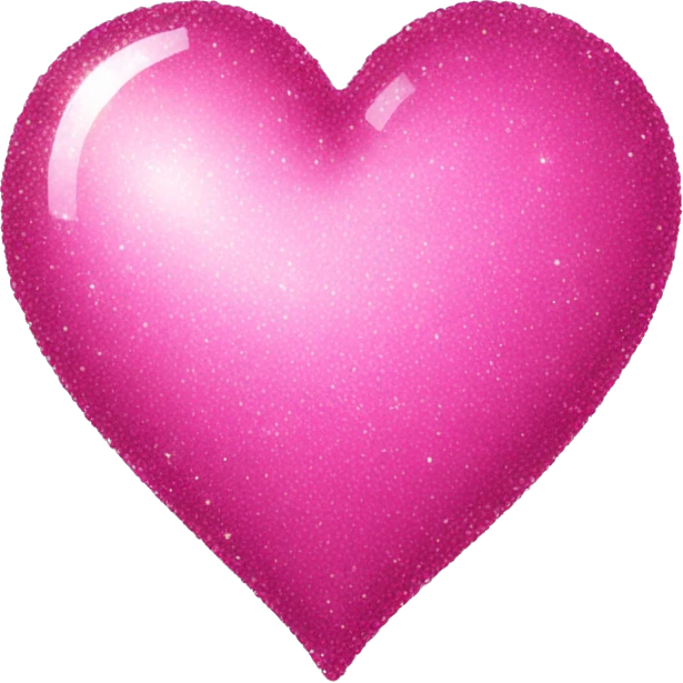 Sparkly pink heart emoji
