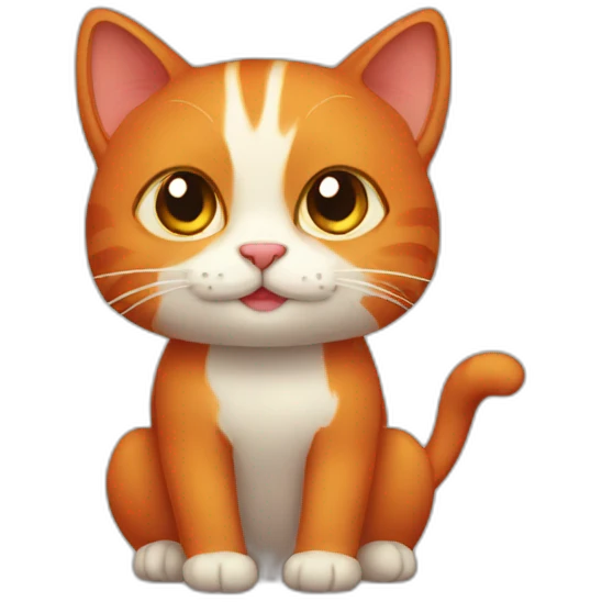 Red cat emoji
