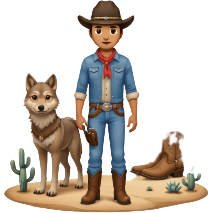 wolf and cowboys emoji