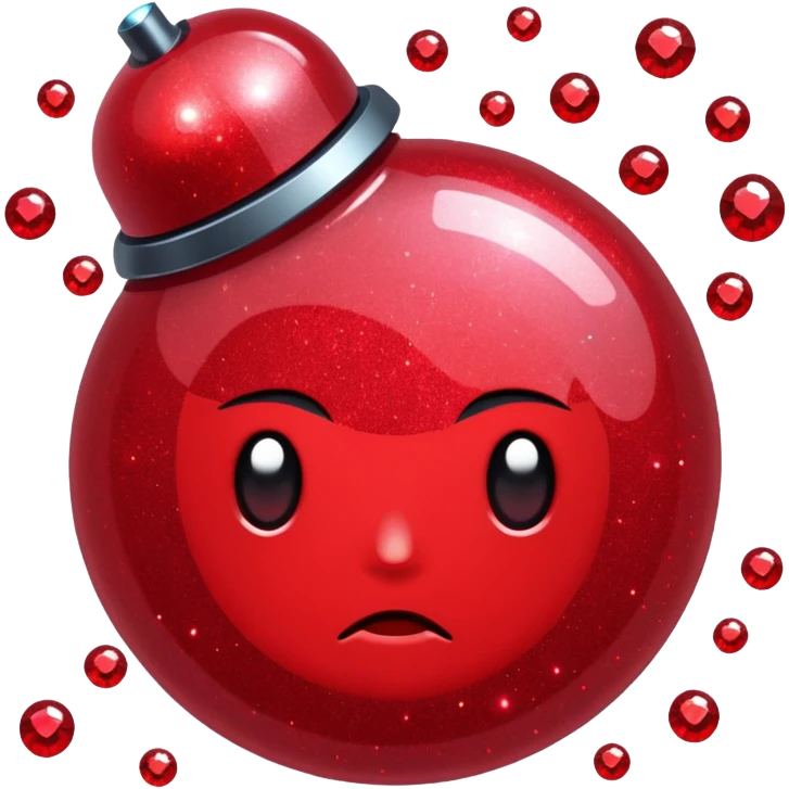 red glitter cyberpunk emoji