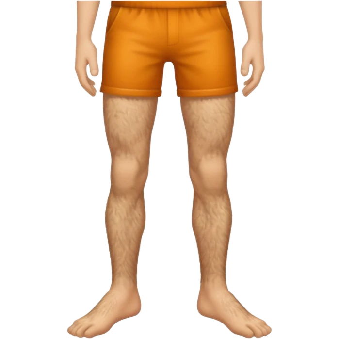 Male feet and hair on the legs emoji