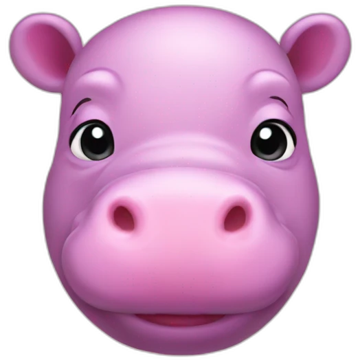 pink hippo emoji