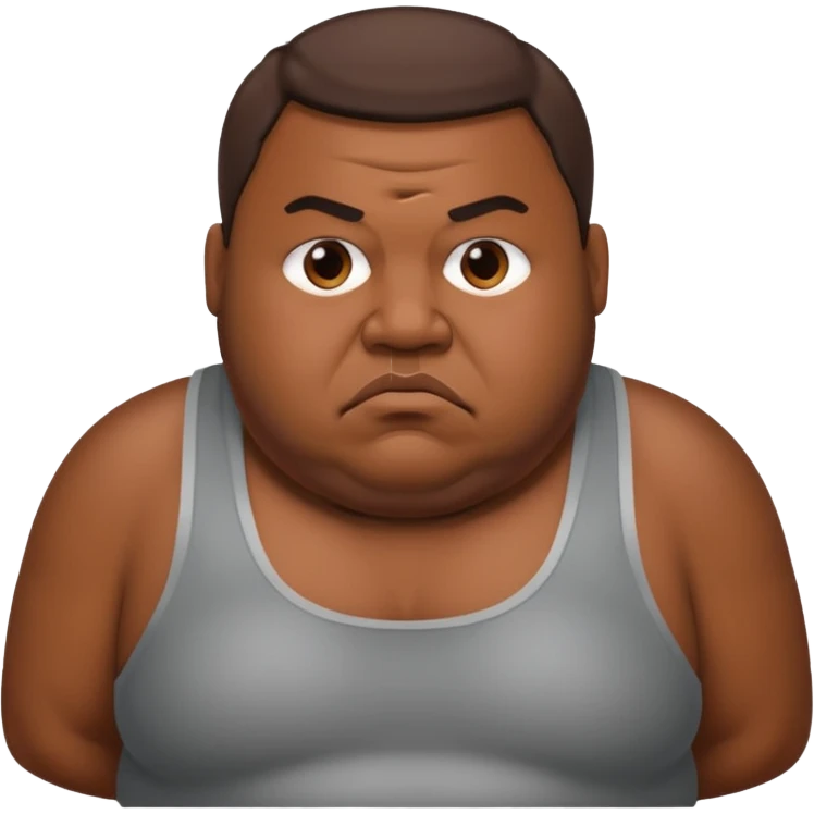 a fat man work out emoji