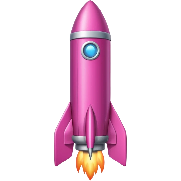 cohete rosa emoji