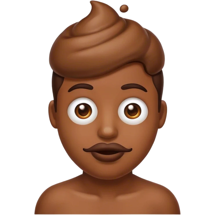 Poop face emoji