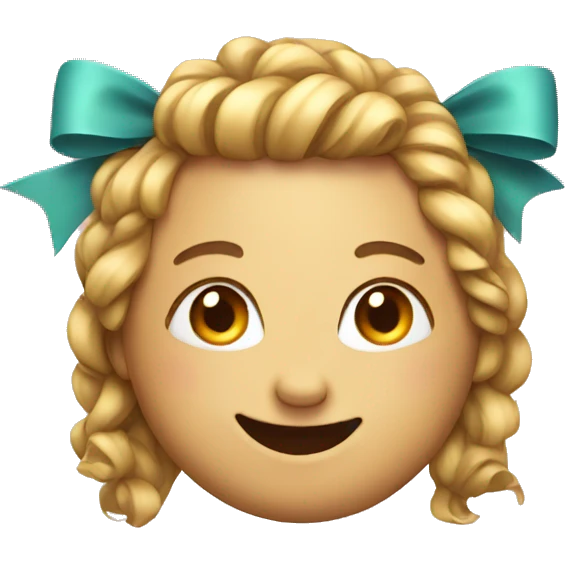 Smile with bow emoji